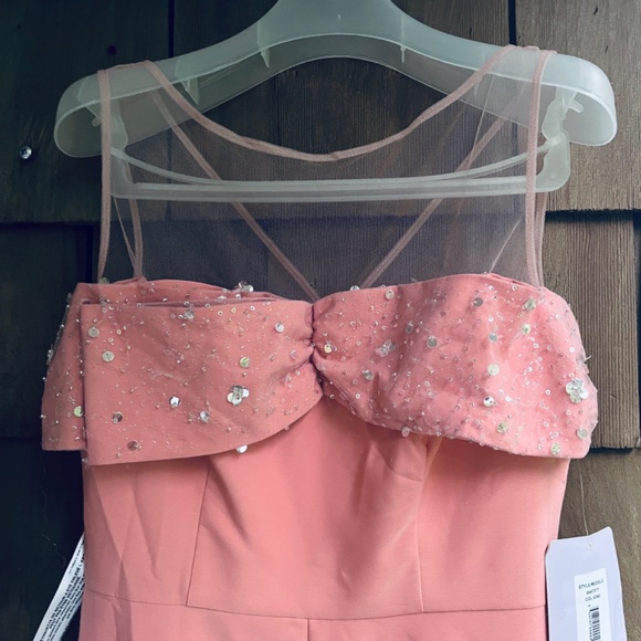 Js Collections Sequence Jamie Bow Jumpsuit, Pink Apricot Wide Leg Size 6 - Picture 10 of 17